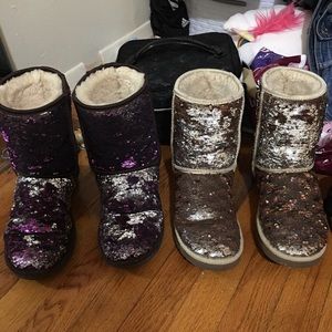 Women Sequin UGG Boots Bundle Size 7